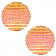 Basic Cabochon 12mm stripe Orange yellow holographic